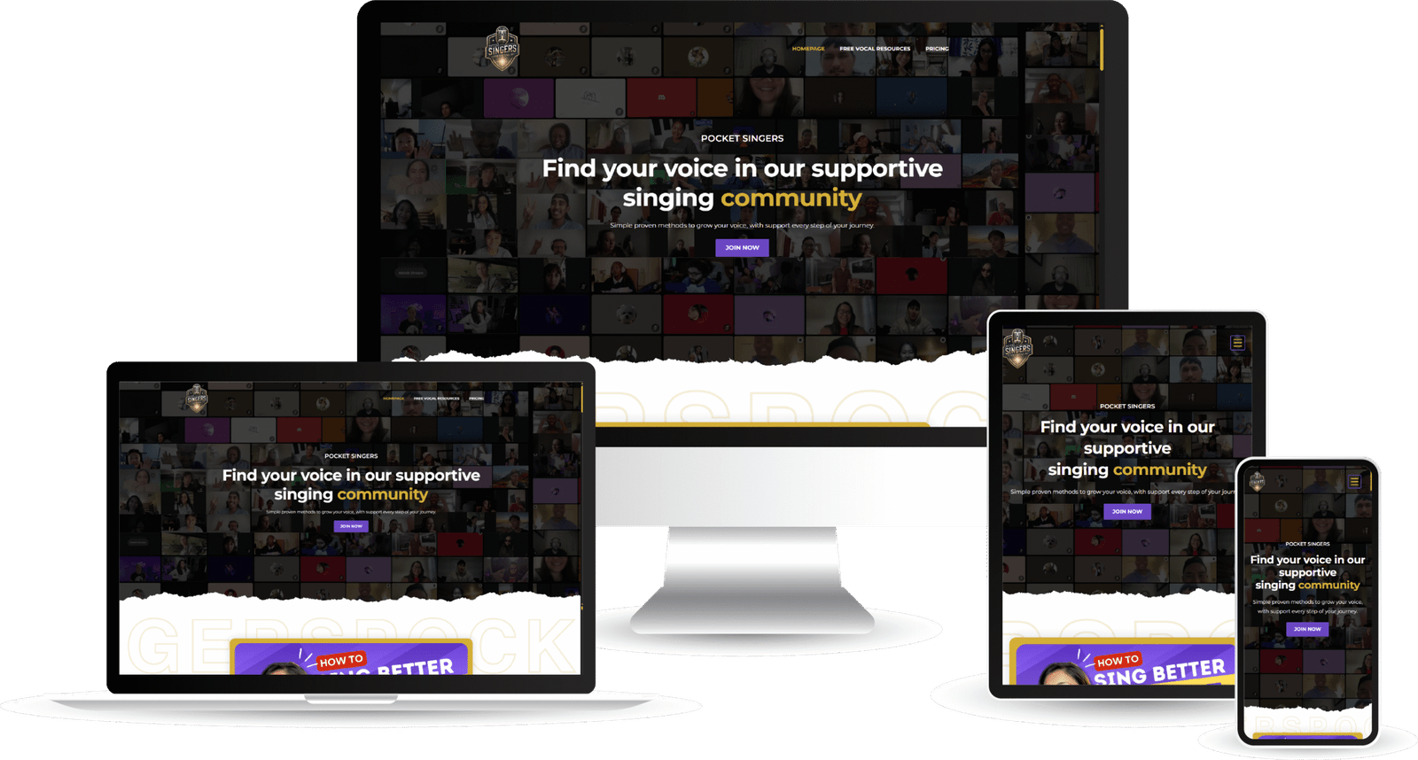 PocketSingers Device Mockup